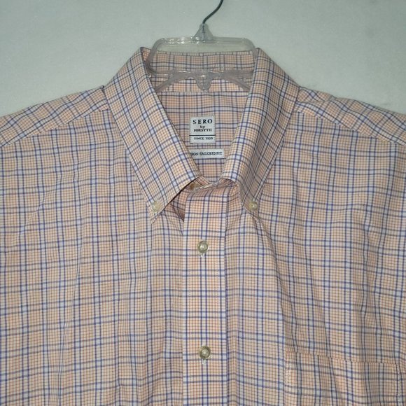 Sero by Forsyth Shirt Mens 2XL/XXL No Iron Tailored Fit Long Sleeve Button-Down - Picture 4 of 11